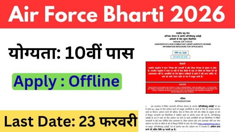 Indian Air Force Agniveer Recruitment 2026: 10वीं पास युवाओं के लिए सुनहरा अवसर, ऐसे करे आवेदन