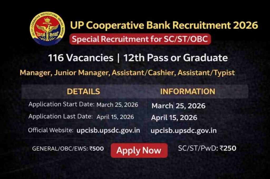 UP Cooperative Bank Recruitment 2026
