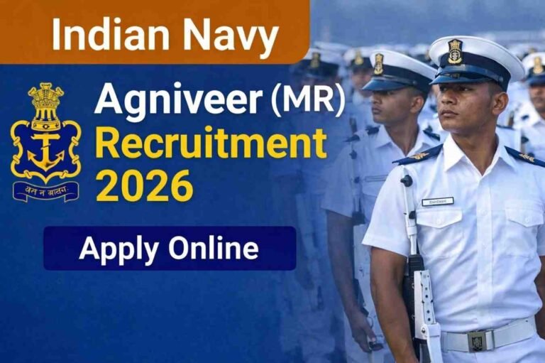 Indian Navy Agniveer (MR) Recruitment 2026: भारतीय नौसेना में Agniveer (MR) पदों पर भर्ती, 10वीं पास युवाओं के लिए बड़ा मौका