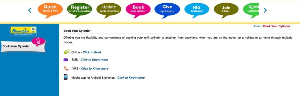 Bharat Gas Online Booking Process Aur Toll-Free Number